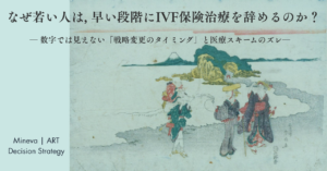 なぜ若い人は, 早い段階にIVF保険治療を辞めるのか？副題：― 数字では見えない「戦略変更のタイミング」と医療スキームのズレ―